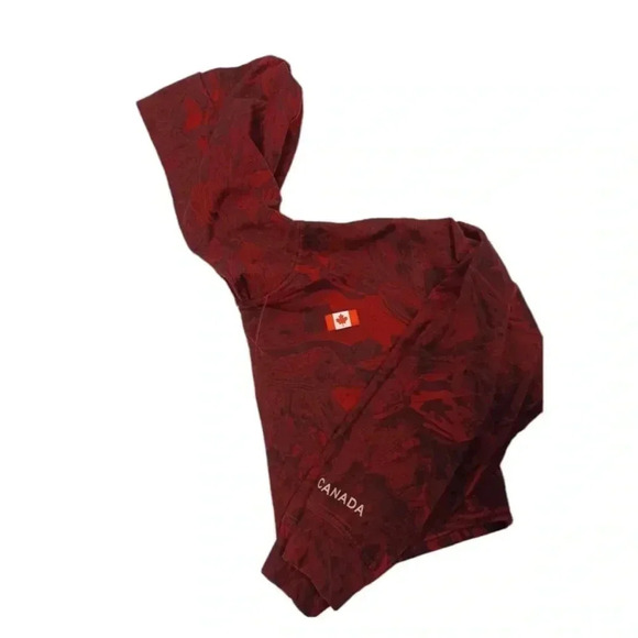Lululemon Team Canada All Yours Cropped Hoodie  Red Multi Size 6 - Picture 5 of 10